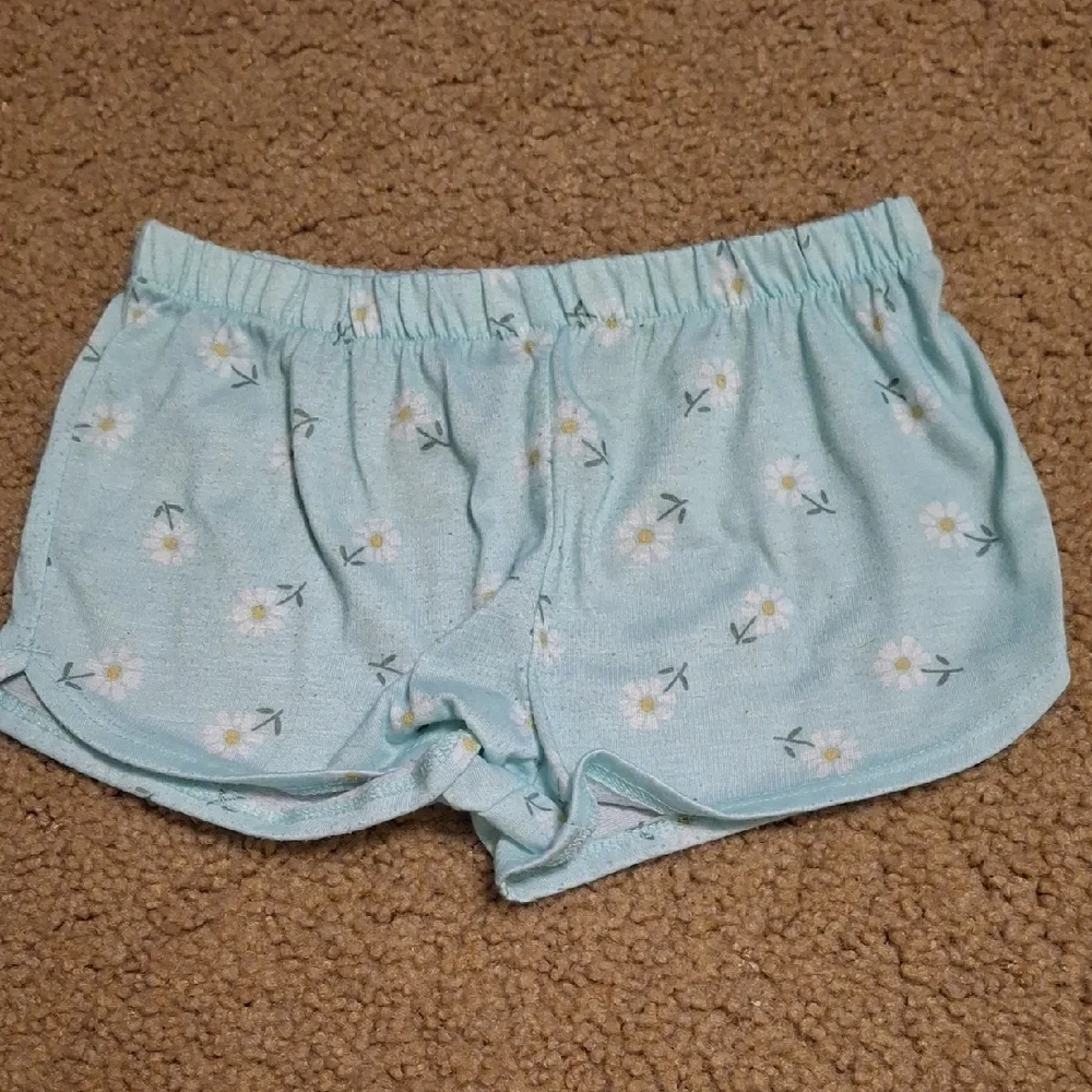 Carter's Blue Foral Print Shorts with Elastic Waistband